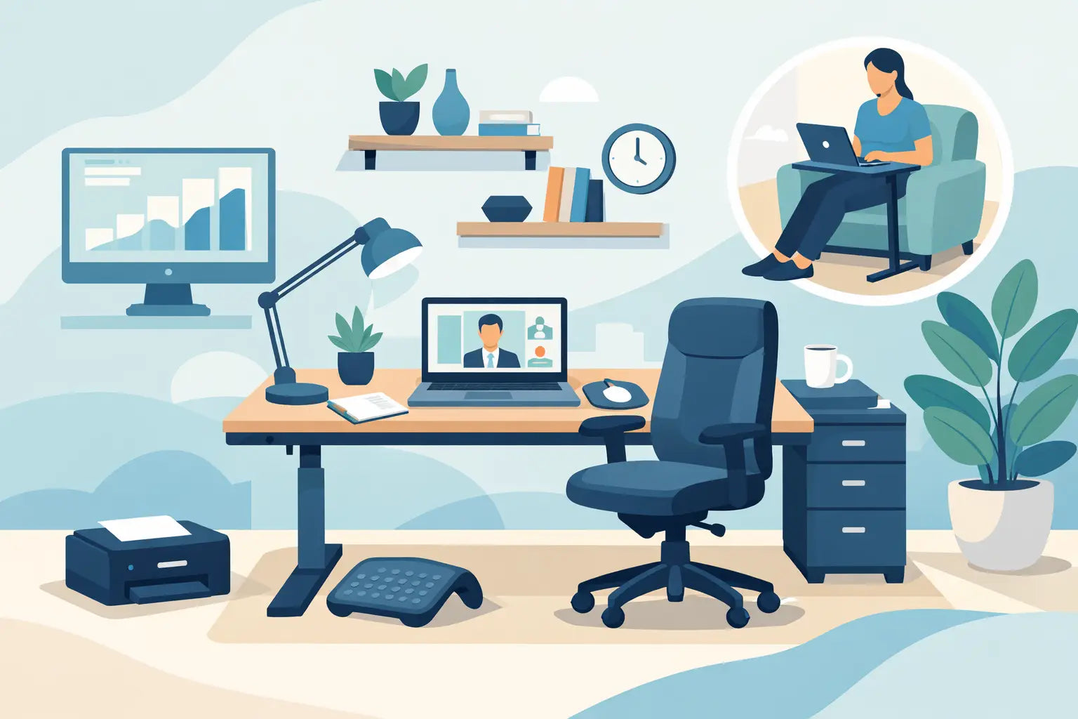 Guía de muebles para teletrabajo útil