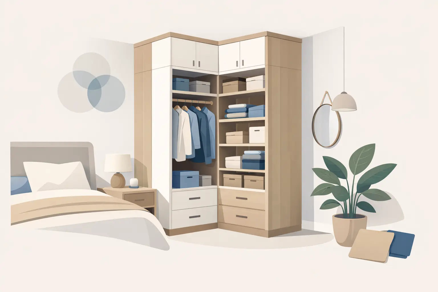 Armario esquinero para dormitorio: cómo elegir