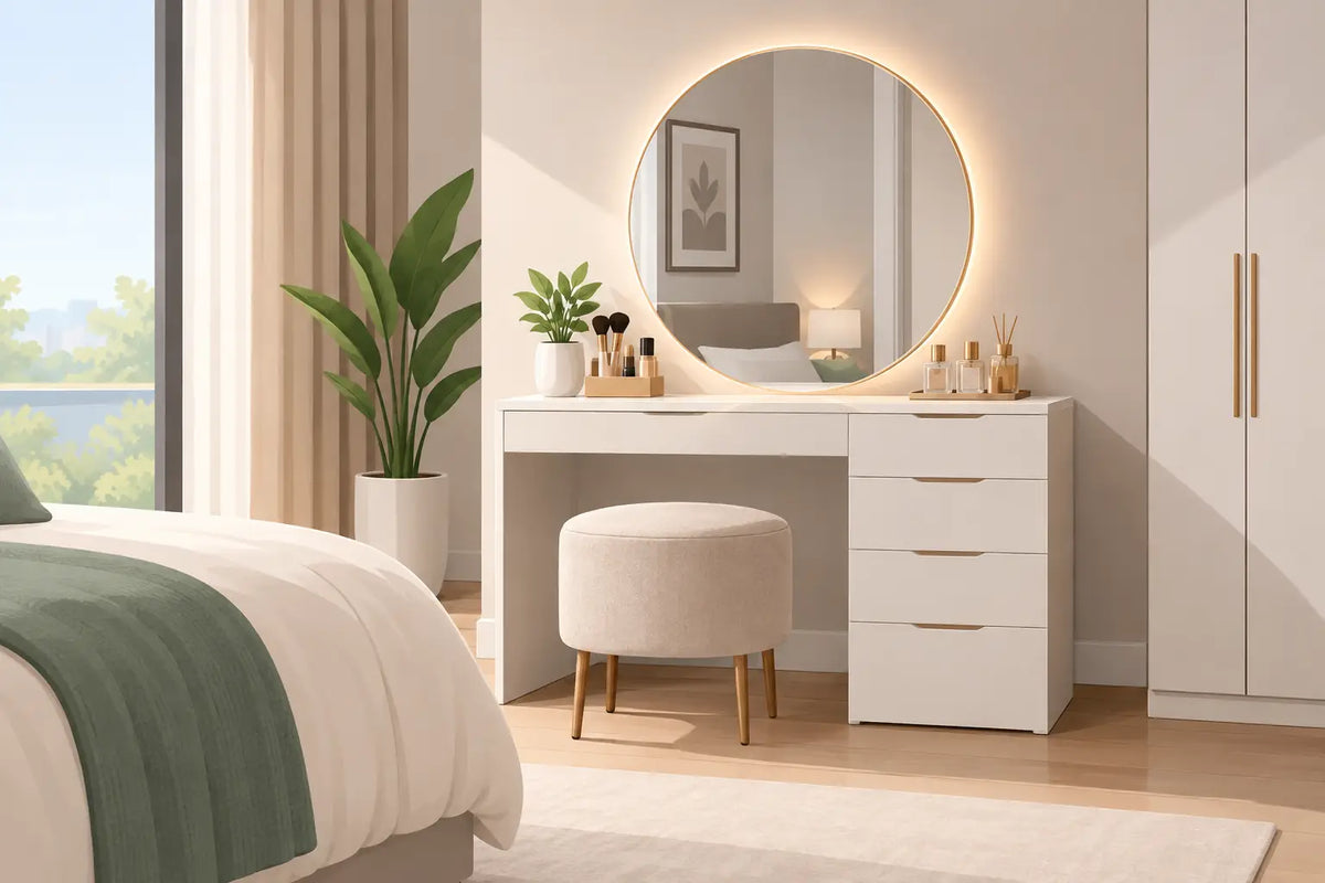 Tocadores modernos para un dormitorio ordenado