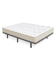 Pack ahorro base tapizada Dollie con colchón viscoelástico Nova plus 135x190 cm - 20 cm Altura