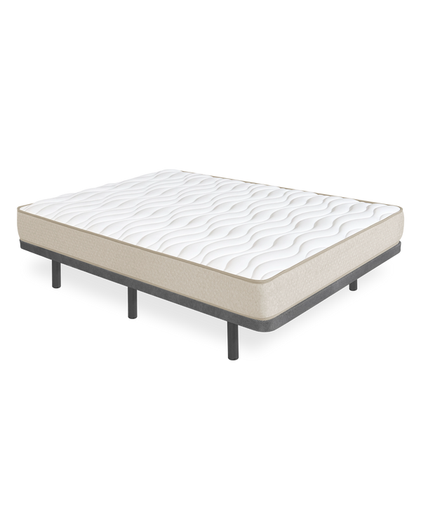 Pack ahorro base tapizada Dollie con colchón viscoelástico Nova plus 135x190 cm - 20 cm Altura