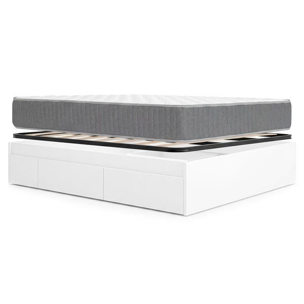 Pack ahorro matrimonio Cama compacta Alice, Colchón viscoelástico y muelles Aurea y Somier 150 x 190 cm