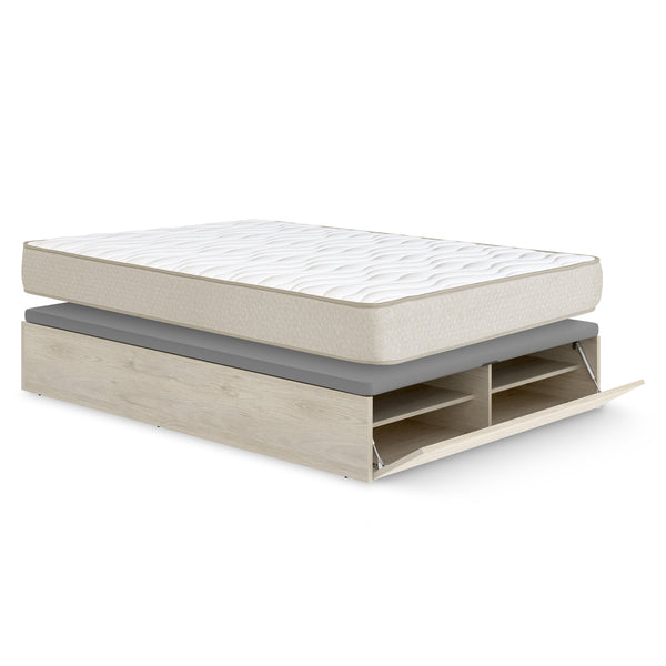 Pack ahorro matrimonio Canapé con zapatero Lan y Colchón viscoelástico Nova Plus 135 x 190 cm