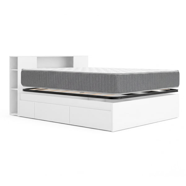Pack ahorro matrimonio Cama compacta, Cabecero Ten, Colchón viscoelástico y muelles Aurea y Somier 150 x 190 cm