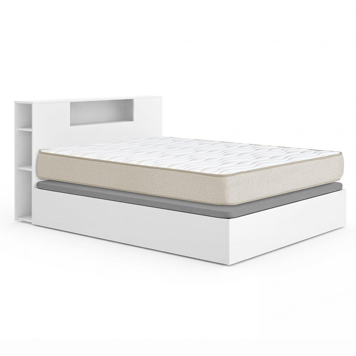Pack ahorro matrimonio Canapé con Cabecero Ten y Colchón viscoelástico Nova Plus 150 x 190 cm