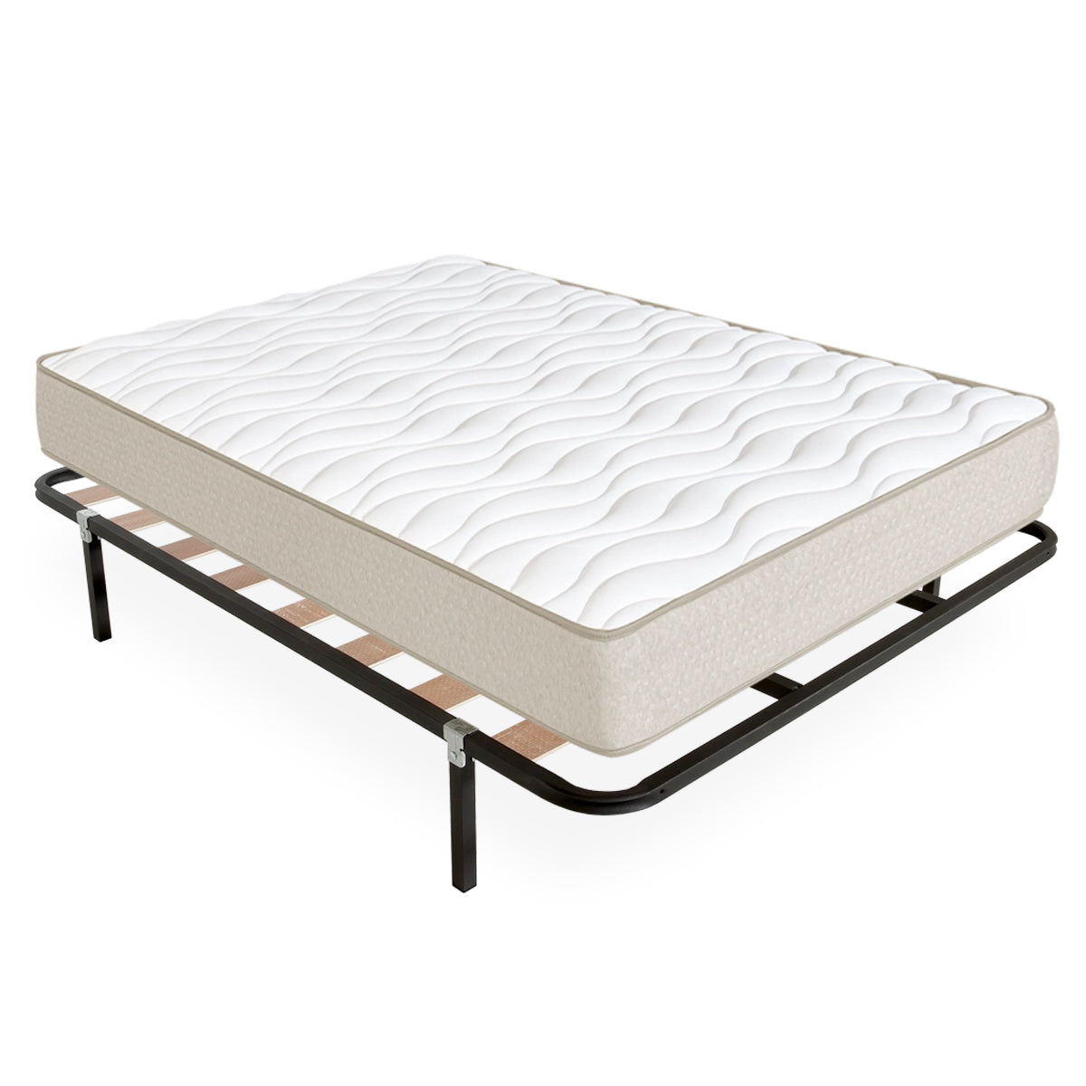 Pack somier lama ancha Kerry con Colchón viscoelástico Nova plus - 20 cm Altura 150 x 190 cm