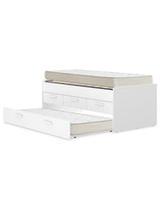 Pack ahorro juvenil Cama nido Leka con 3 cajones, 1 Somier y 2 Colchones viscoelásticos Nova 90 x 190 cm