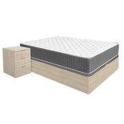 Pack ahorro matrimonio Canapé Nest, 2 Mesitas de noche y Colchón viscoelástico y muelles Aurea 135 x 190 cm