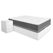 Pack ahorro matrimonio Canapé Nest, 2 Mesitas de noche y Colchón viscoelástico y muelles Aurea 150 x 190 cm
