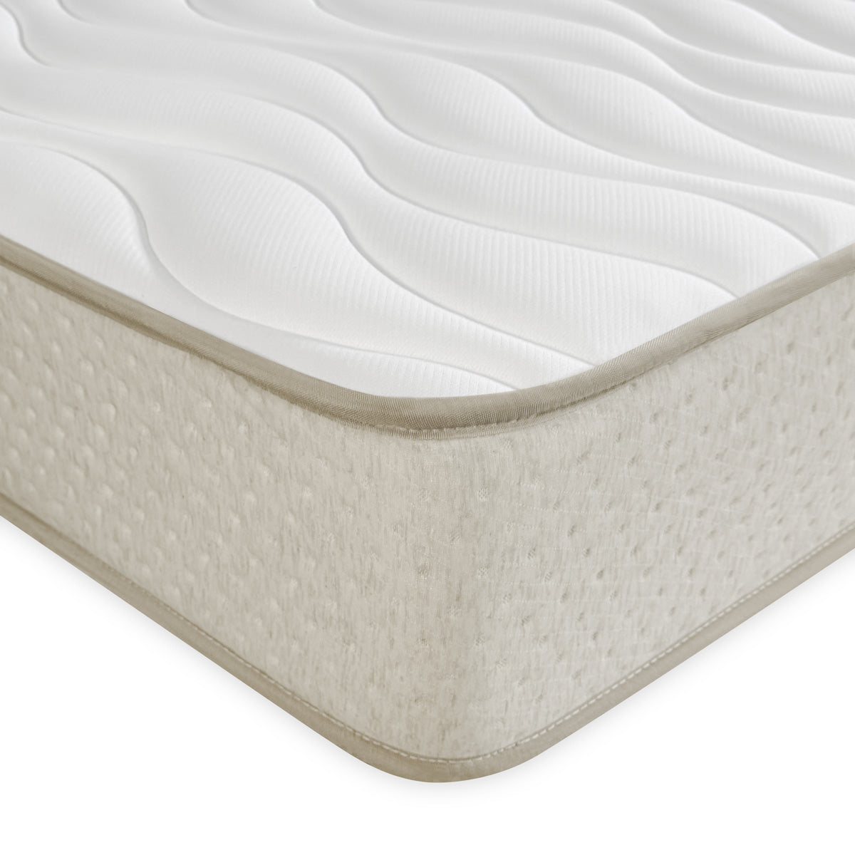 Pack ahorro juvenil Canapé Round con Colchón viscoelástico Nova 90 x 190 cm y Mesita de noche Rio