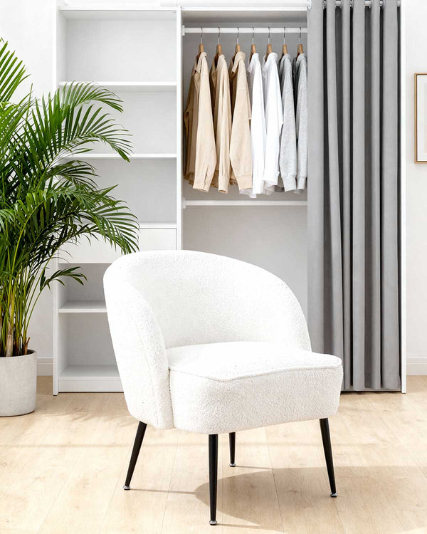 Sillón tapizado en teddy Emma