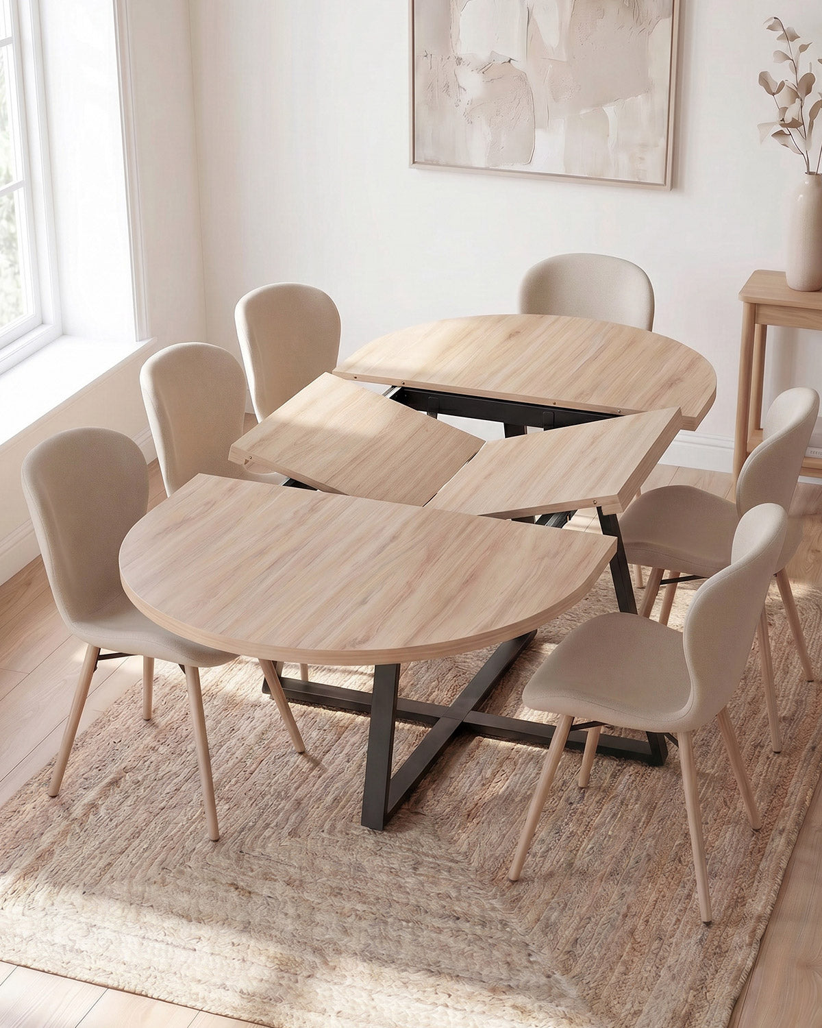 Mesa de comedor redonda Extensible Mar