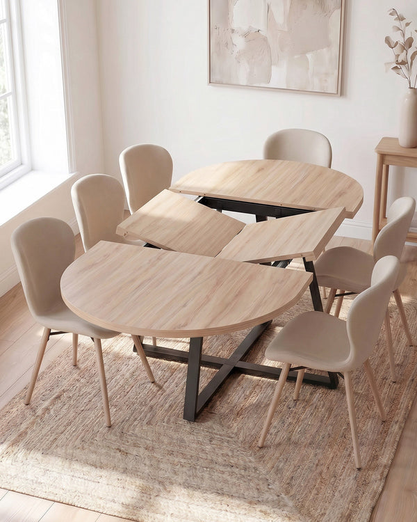 Mesa de comedor redonda Extensible Mar