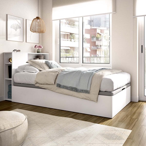 Pack ahorro juvenil Canapé con Cabecero Ten y Colchón Viscoelástico Nova 90 x 190 cm