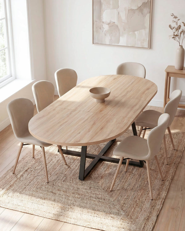 Mesa de comedor redonda Extensible Mar