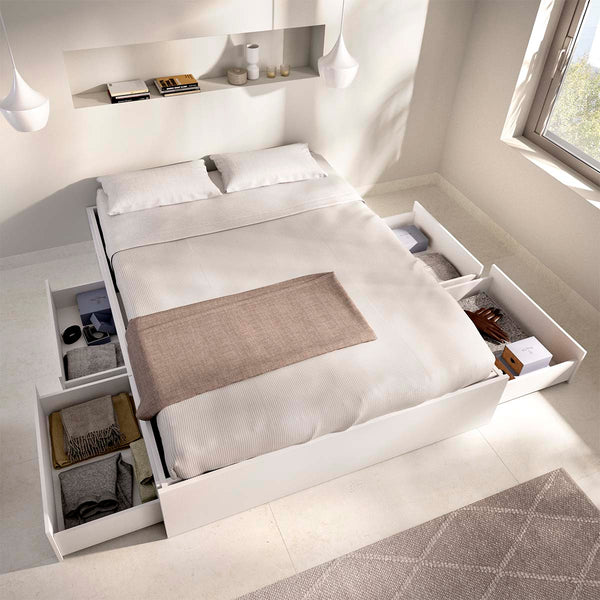 Pack ahorro matrimonio Cama compacta Alice, Colchón viscoelástico y muelles Aurea y Somier 150 x 190 cm