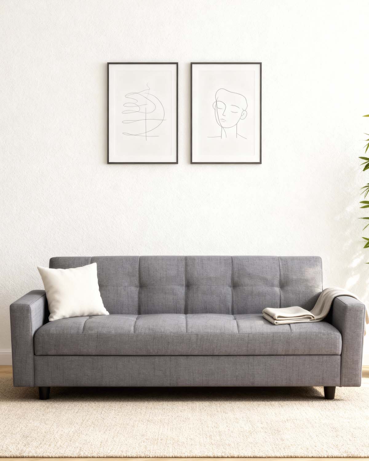 Sofá cama de 3 plazas con almacenaje Kim