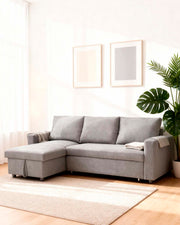 Sofá cama con chaise longue y almacenaje Ivy