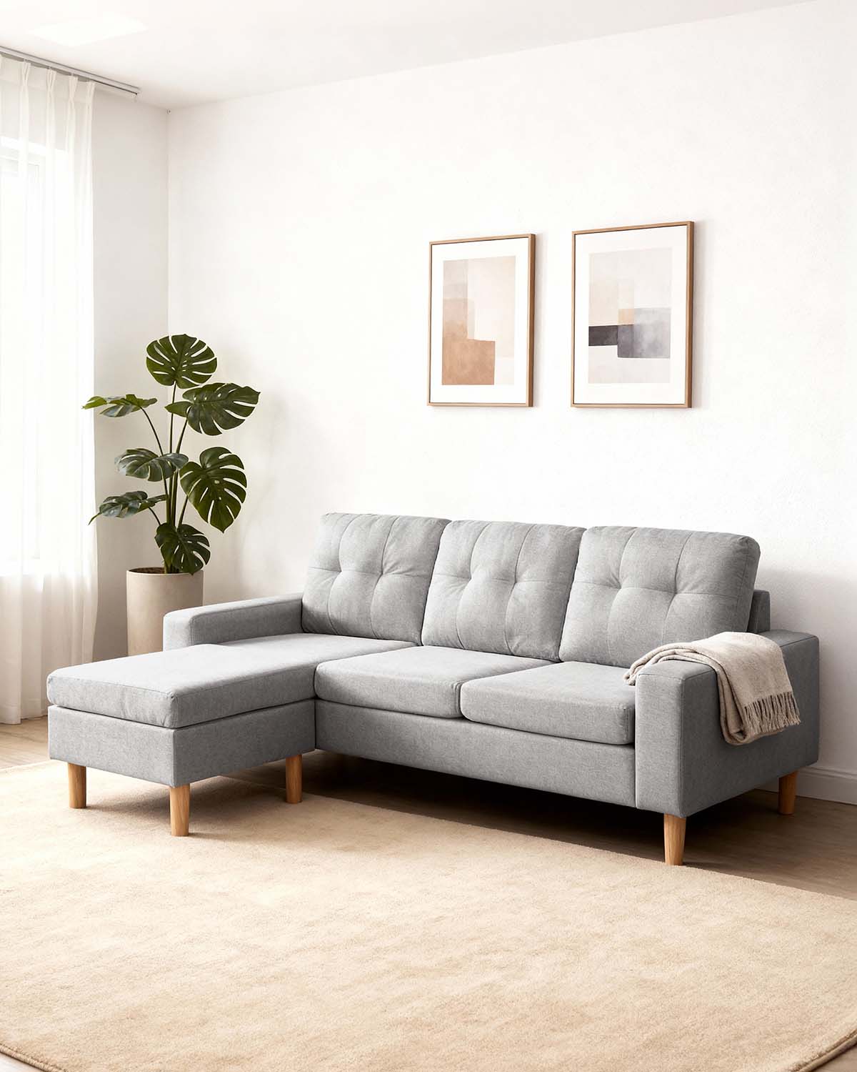 Sofá con chaise longue reversible Tabitha