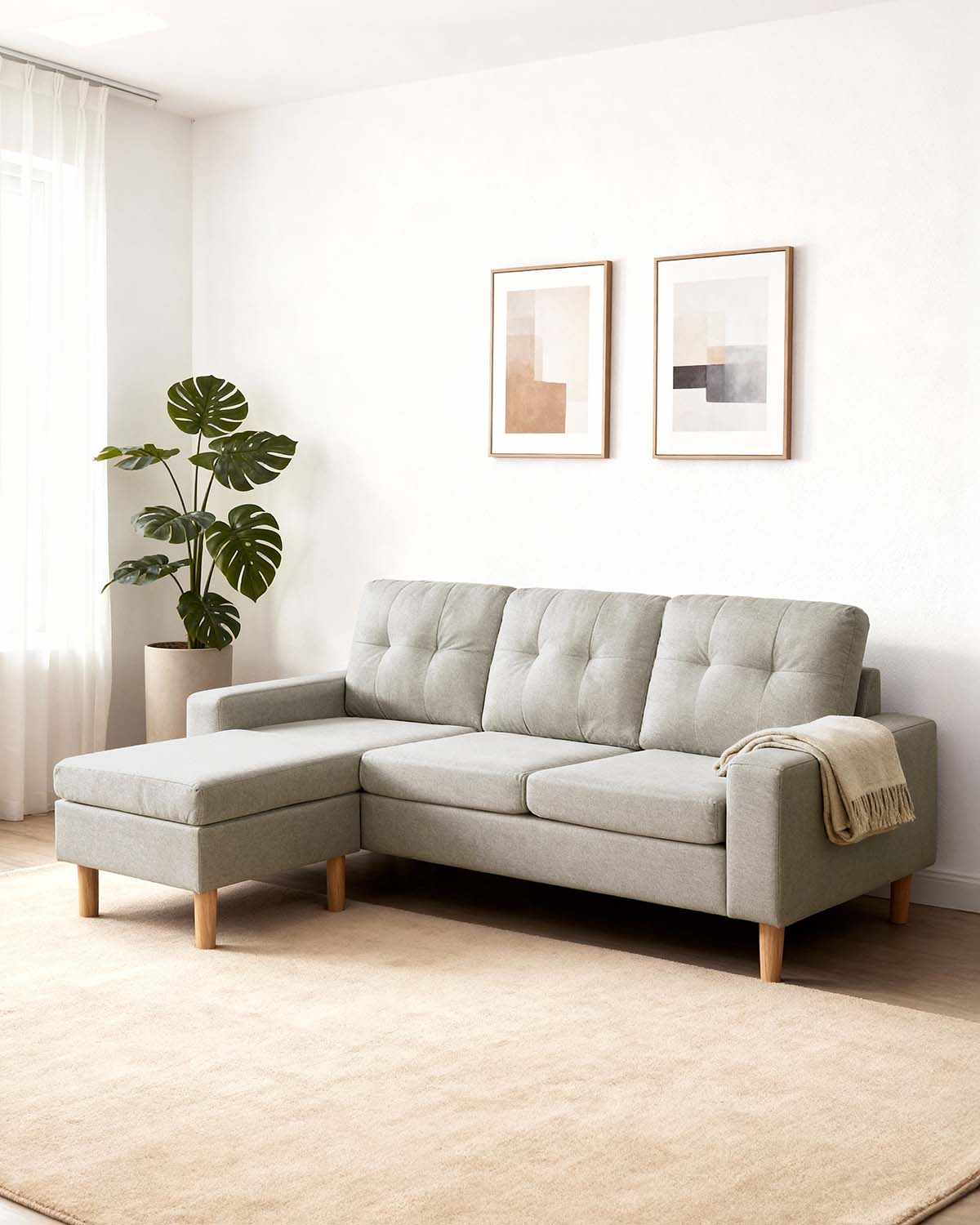 Sofá con chaise longue reversible Tabitha