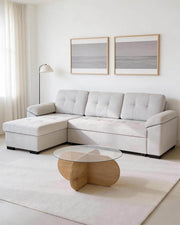 Sofá cama con chaise longue reversible y almacenaje Alexis