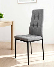 Set de 4 sillas de comedor tapizadas Leonor