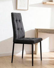 Set de 4 sillas de comedor tapizadas Leonor