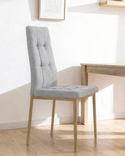 Set de 4 sillas de comedor tapizadas Leonor