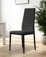 Set de 4 sillas de comedor tapizadas Corina