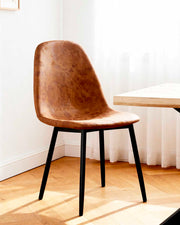 Set de 4 sillas de comedor tapizadas Deana