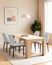 Pack ahorro de mesa extensible Kiona y sillas Manuela