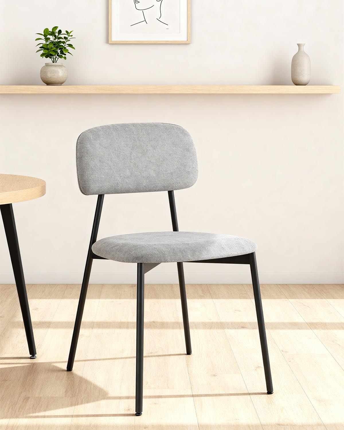 Set de 4 sillas de comedor tapizadas Bonnie