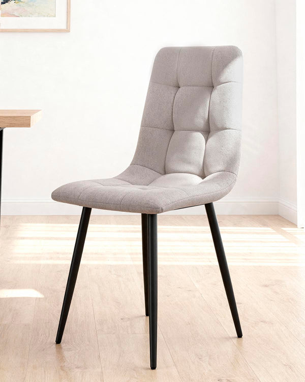 Set de 4 sillas de comedor tapizadas Shanna