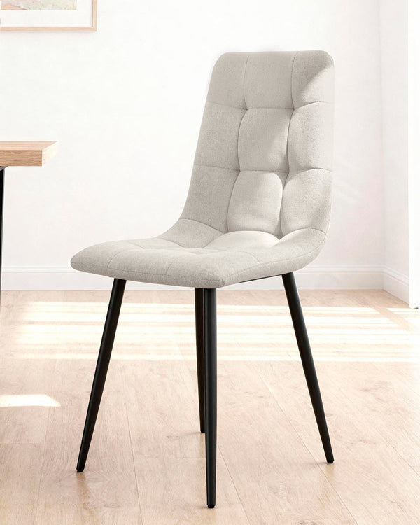 Set de 4 sillas de comedor tapizadas Shanna