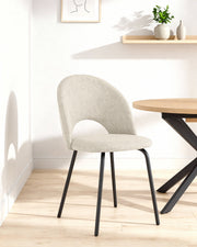 Set de 4 sillas de comedor tapizadas Lupe