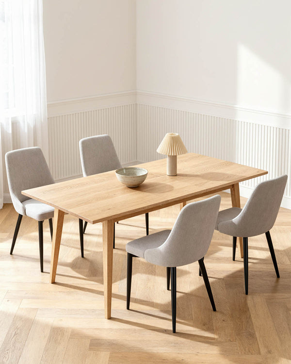 Pack ahorro de mesa extensible Ebony y sillas Agnes