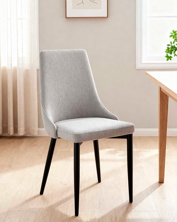 Set de 4 sillas de comedor tapizadas Agnes