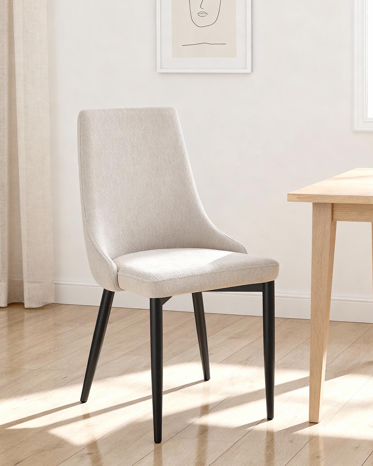 Set de 4 sillas de comedor tapizadas Agnes