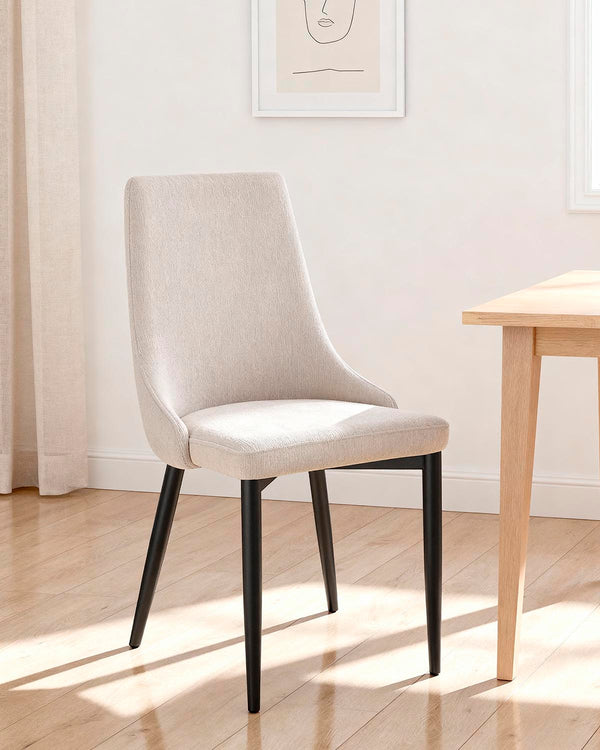 Set de 4 sillas de comedor tapizadas Agnes