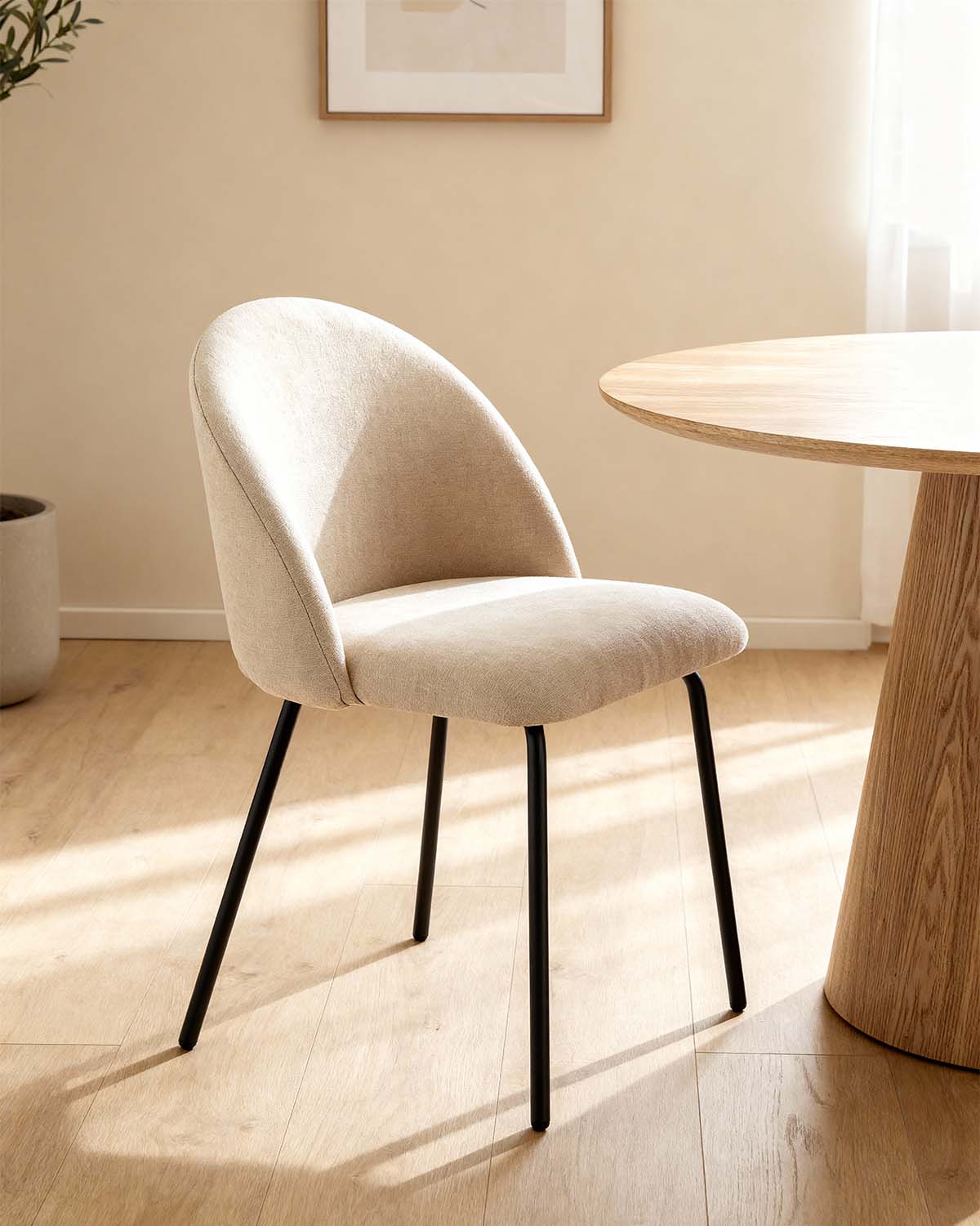 Set de 4 sillas de comedor tapizadas Grace