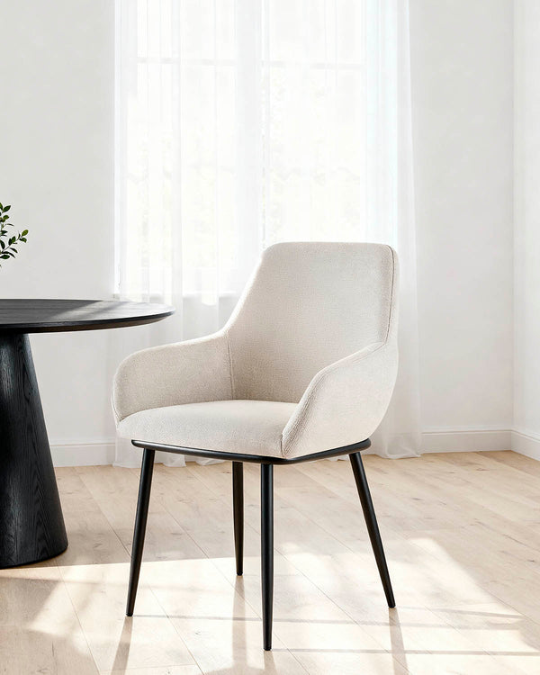 Set de 2 sillas de comedor tapizadas Verna