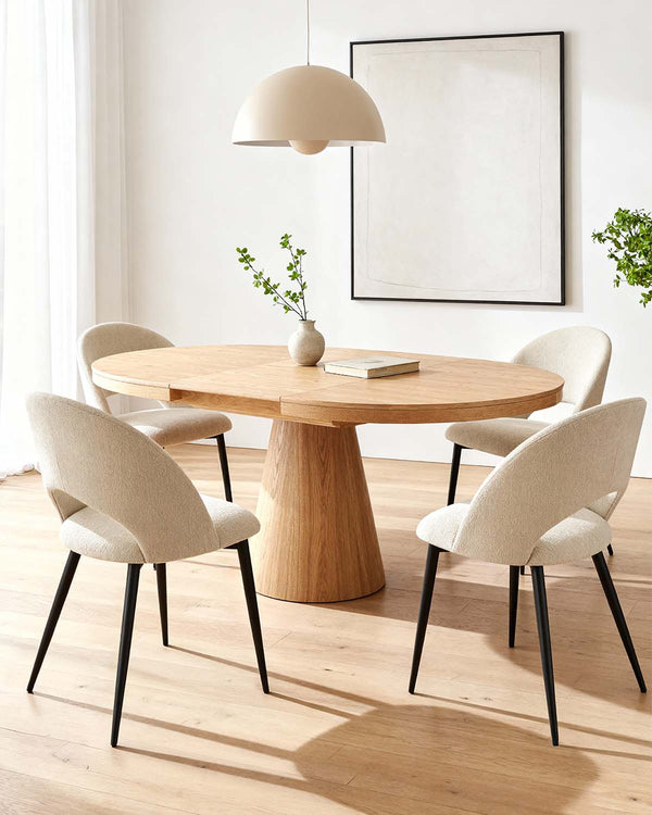 Pack ahorro de mesa extensible Cassie y sillas Hollie