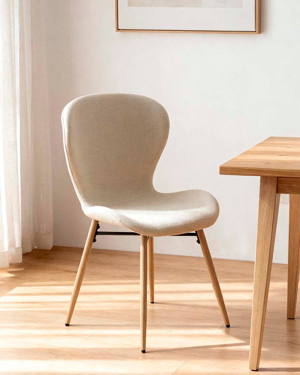 Set de 4 sillas de comedor tapizadas Helene