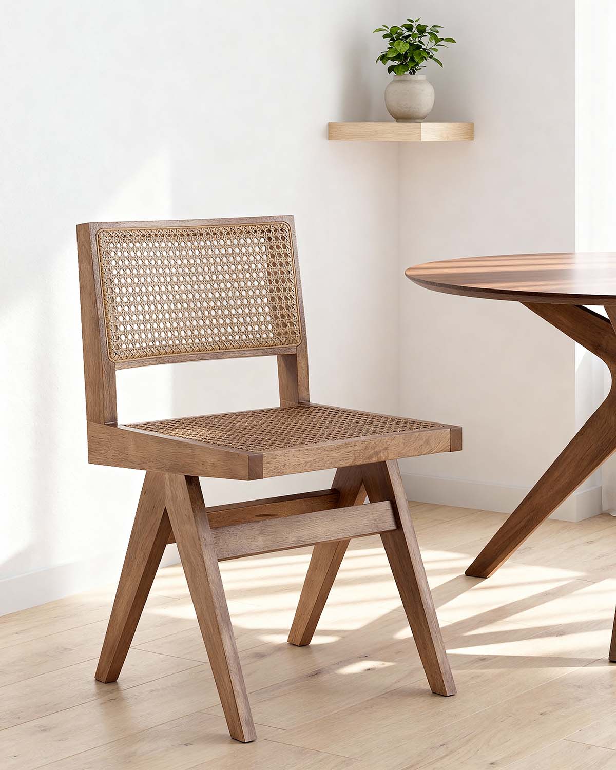 Set de 2 sillas de comedor en ratán Alana