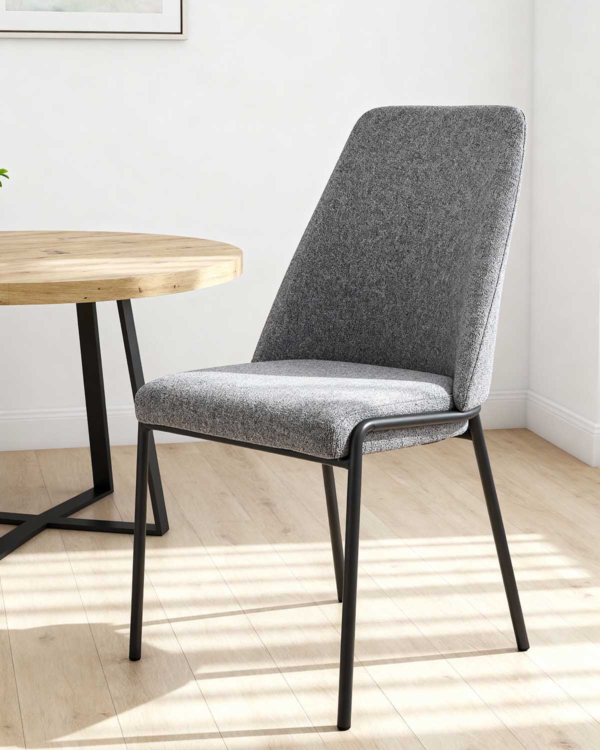 Set de 4 sillas de comedor tapizadas Leola