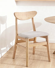 Set de 2 sillas de comedor en madera Tanya