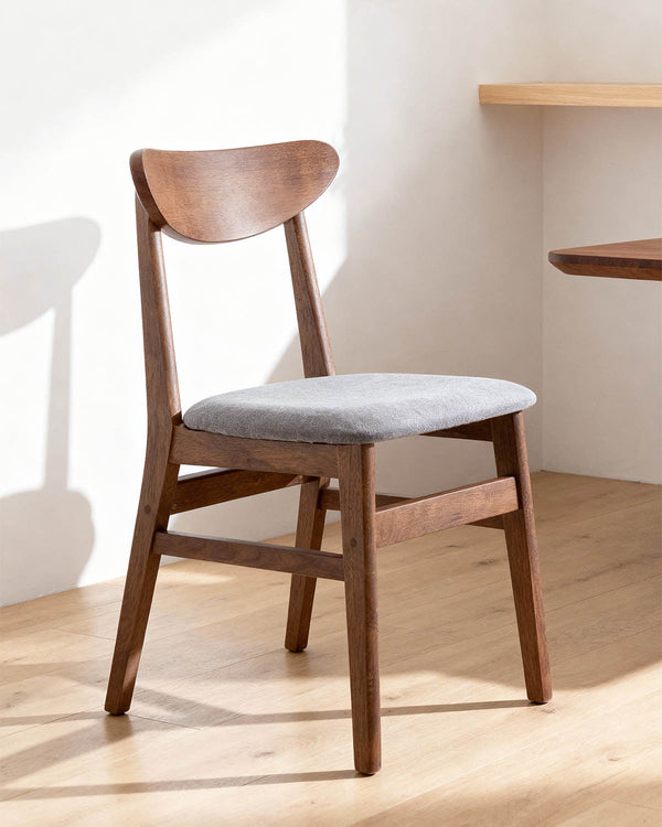 Set de 2 sillas de comedor en madera Tanya