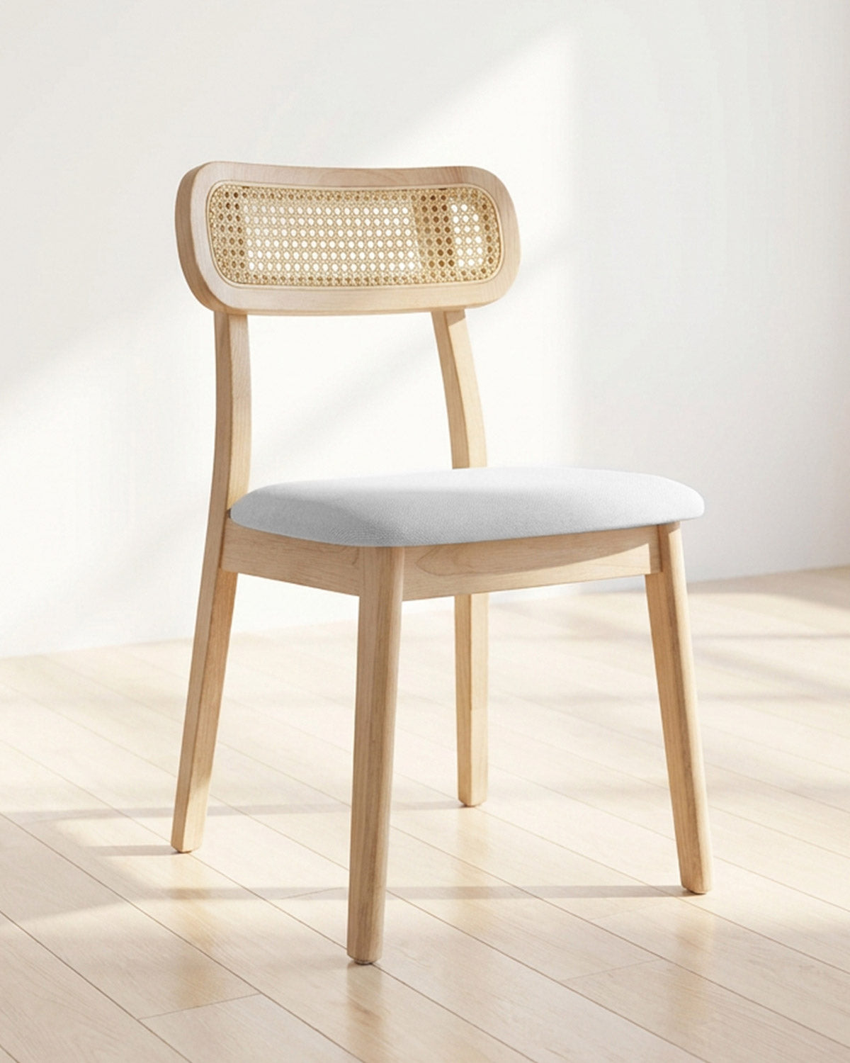 Set de 2 sillas de comedor en madera y ratán Olive