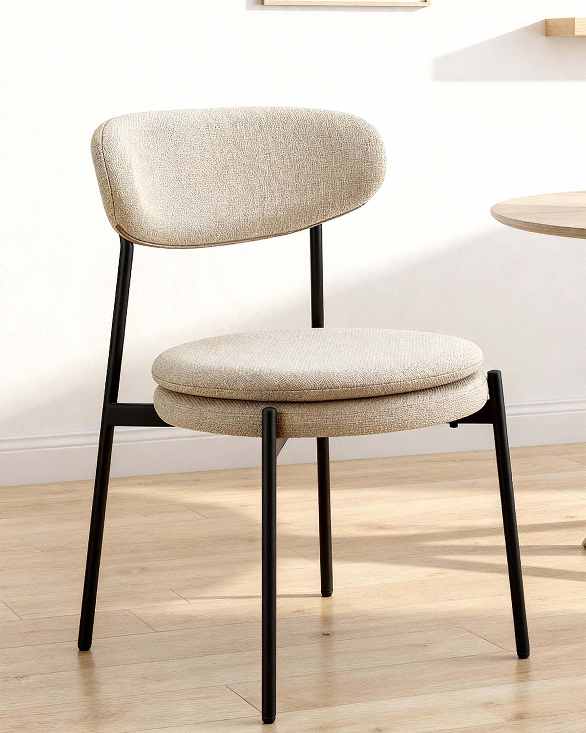 Set de 4 sillas de comedor tapizadas Faith