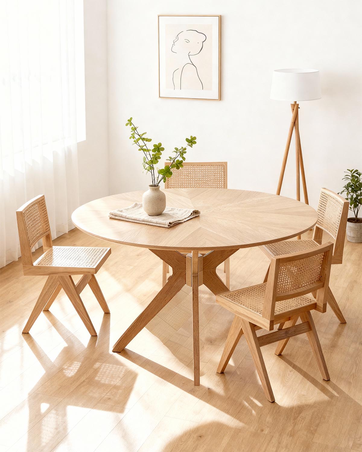 Pack ahorro de mesa Gina y sillas Alana